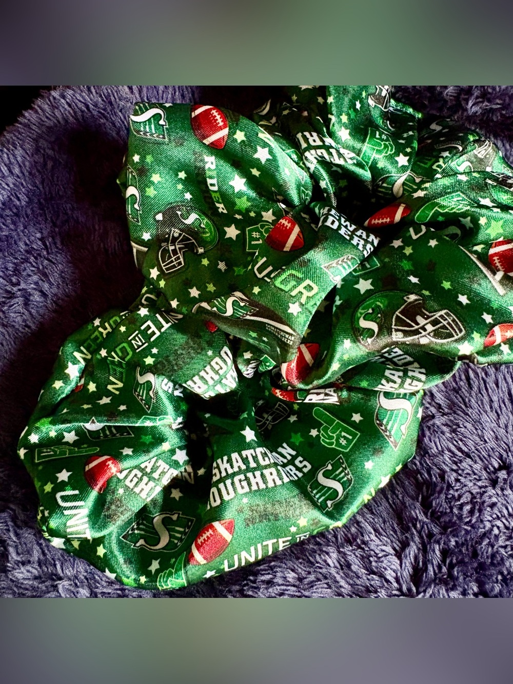 Saskatchewan Roughriders Football Scrunchie Women’s Sport Accessory Rider Nation